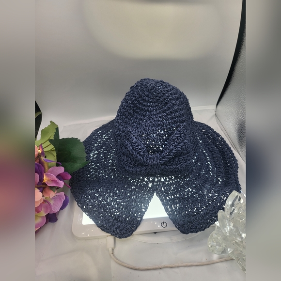 Bundle-Summer Sombrero -Straw Crochet Sun or Beach Hat, Handmade Vintage main image 9